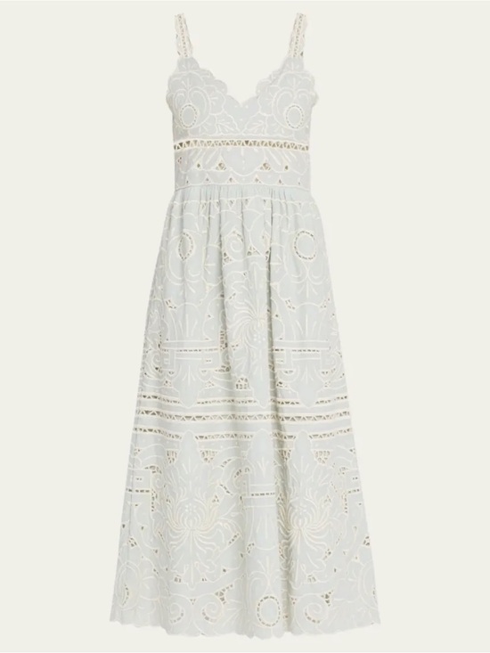 Sea New York Dresses & Skirts - Sea New York light blue Lace Eyelet Maxi Dress- size 6